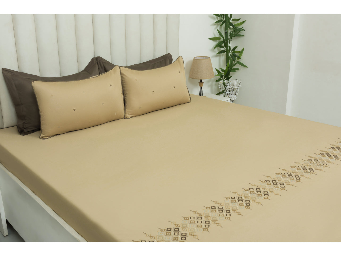 EMBROIDERY BEDSHEET 100% COTTON (3PCS)