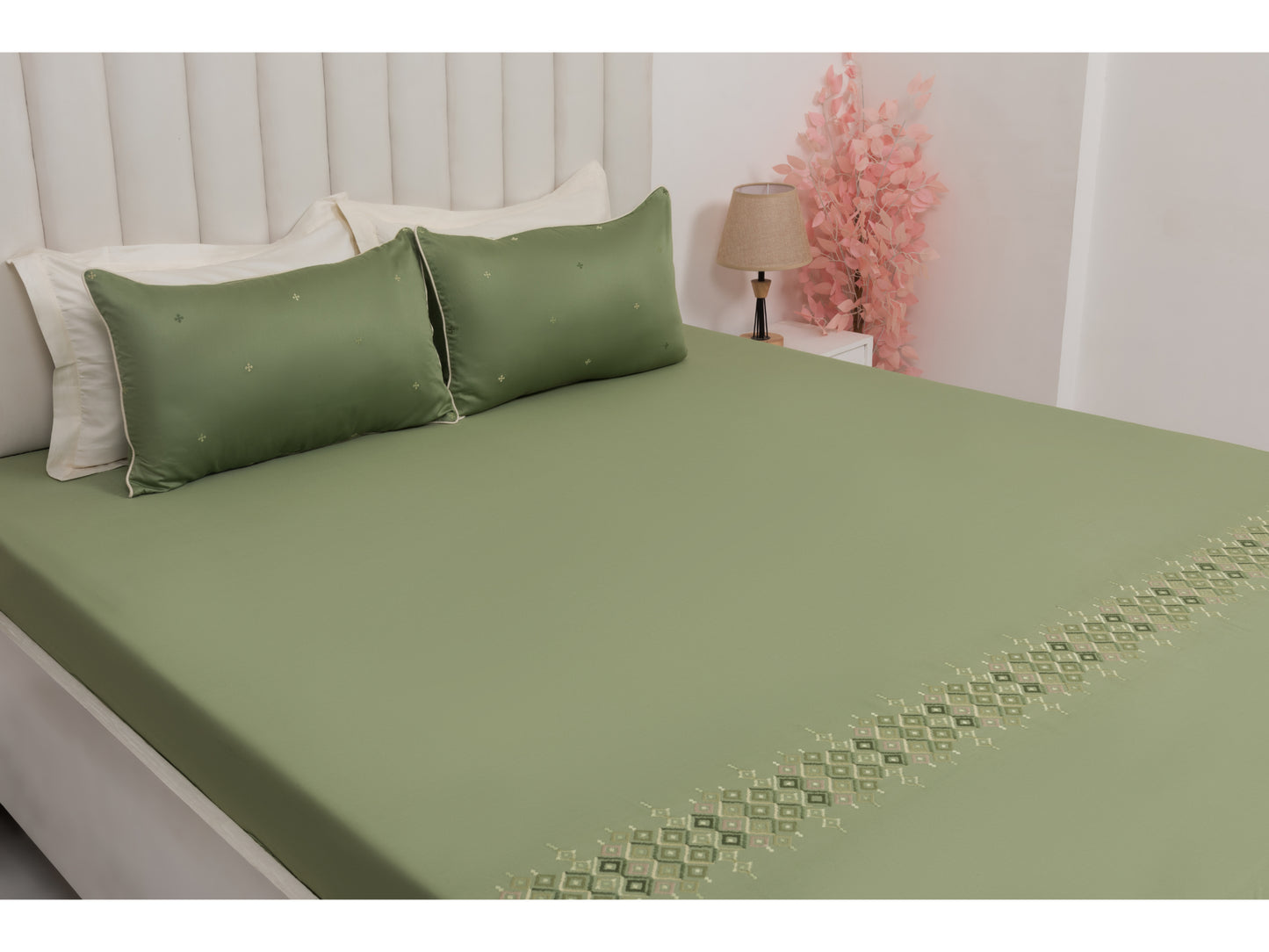 EMBROIDERY BEDSHEET 100% COTTON (3PCS)