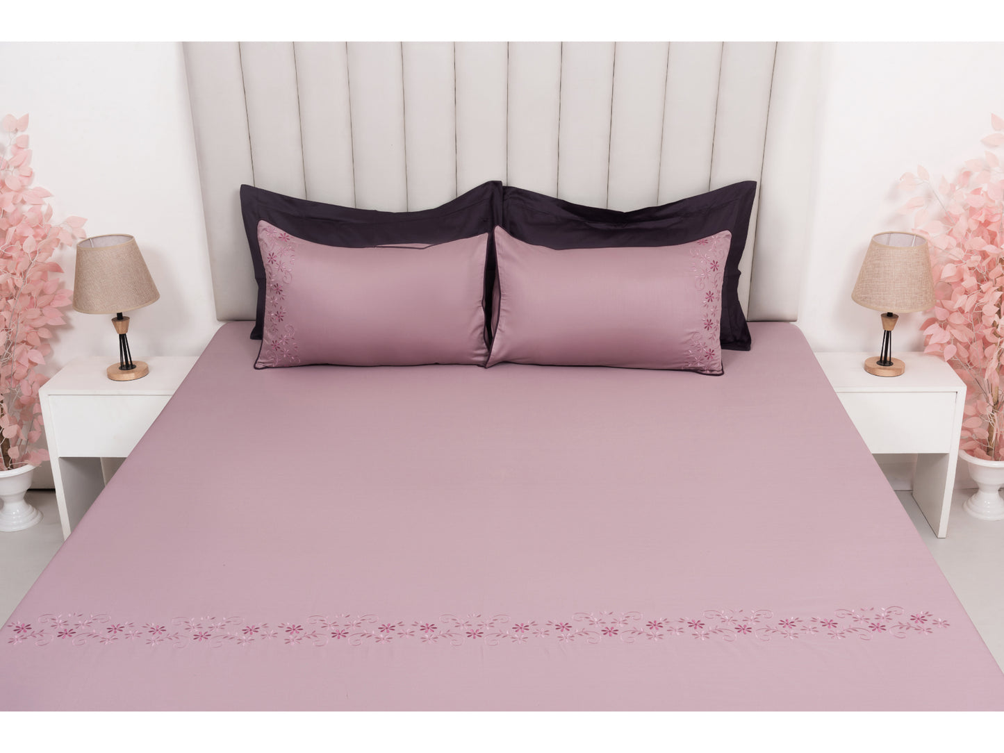 EMBROIDERY BEDSHEET 100% COTTON (3PCS)