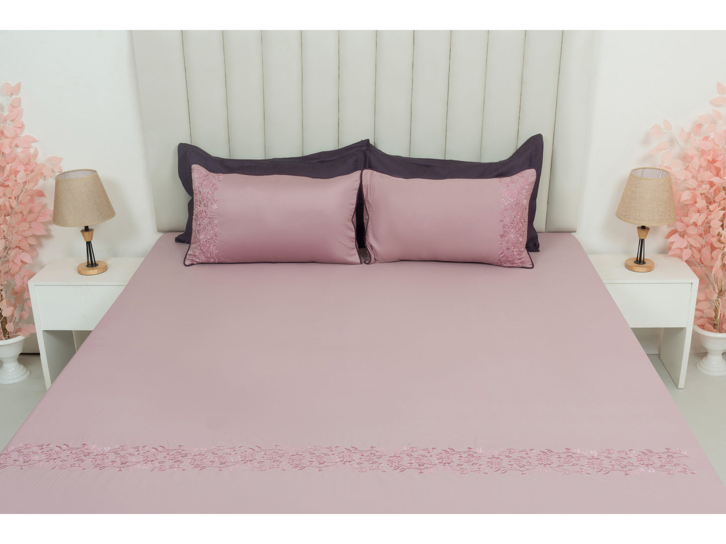 EMBROIDERY BEDSHEET 100% COTTON (3PCS)