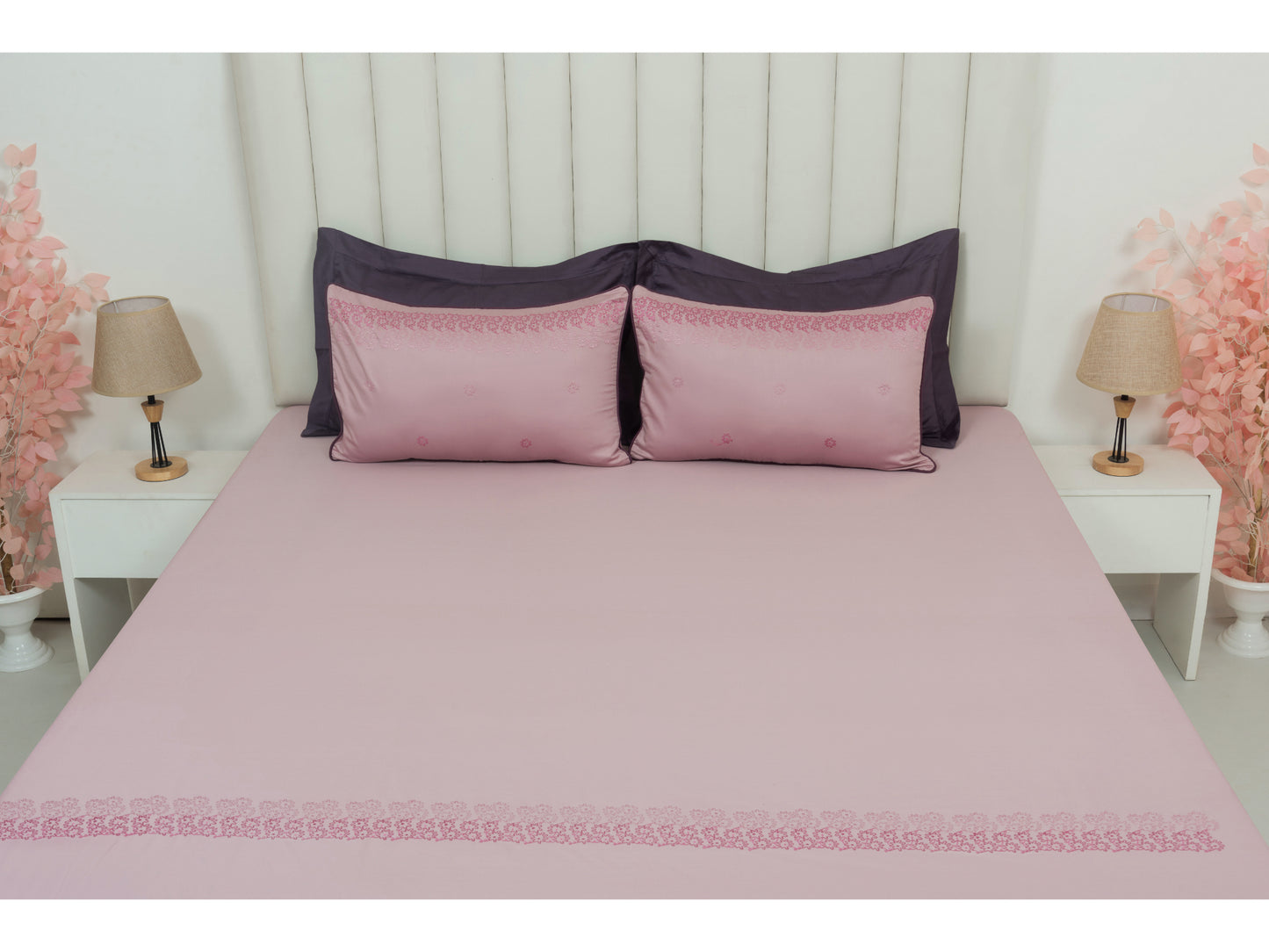 EMBROIDERY BEDSHEET 100% COTTON (3PCS)