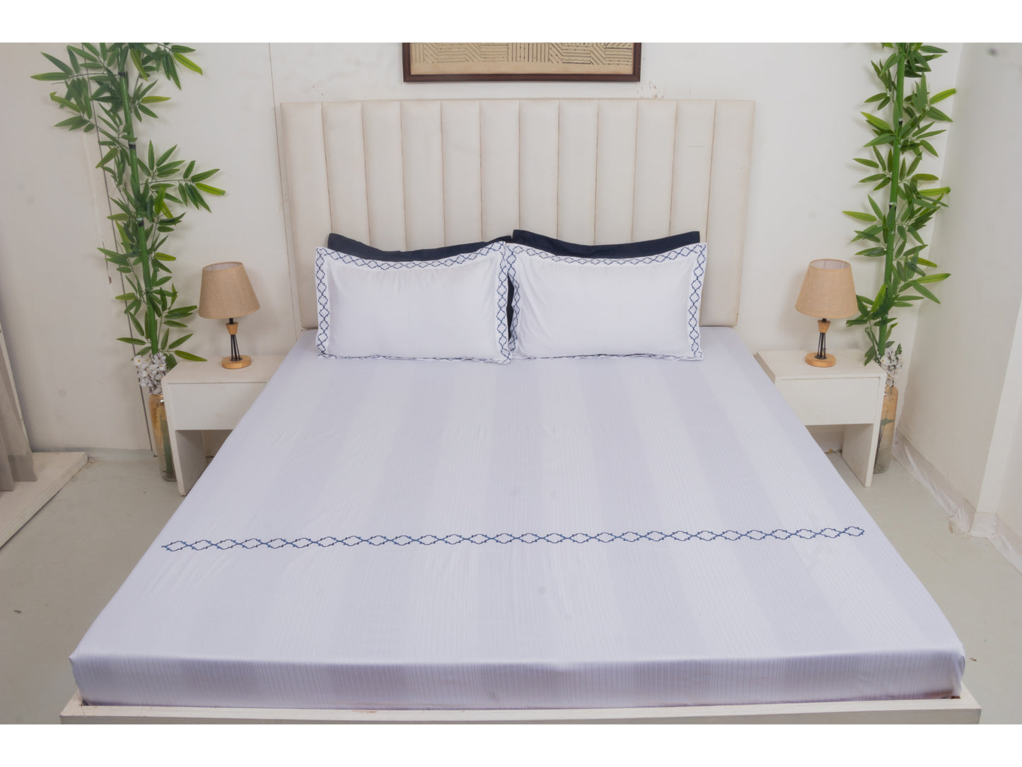 EMBROIDERY BEDSHEET 100% COTTON (3PCS)