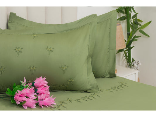 EMBROIDERY BEDSHEET 100% COTTON (3PCS) - Bedding Bliss