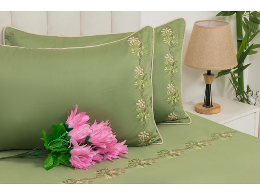 EMBROIDERY BEDSHEET 100% COTTON (3PCS) - Bedding Bliss