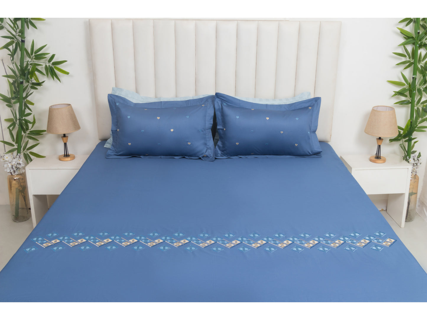 EMBROIDERY BEDSHEET 100% COTTON (3PCS)