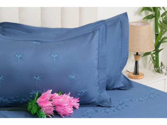 EMBROIDERY BEDSHEET 100% COTTON (3PCS) - Bedding Bliss