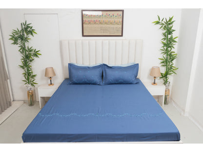 EMBROIDERY BEDSHEET 100% COTTON (3PCS)