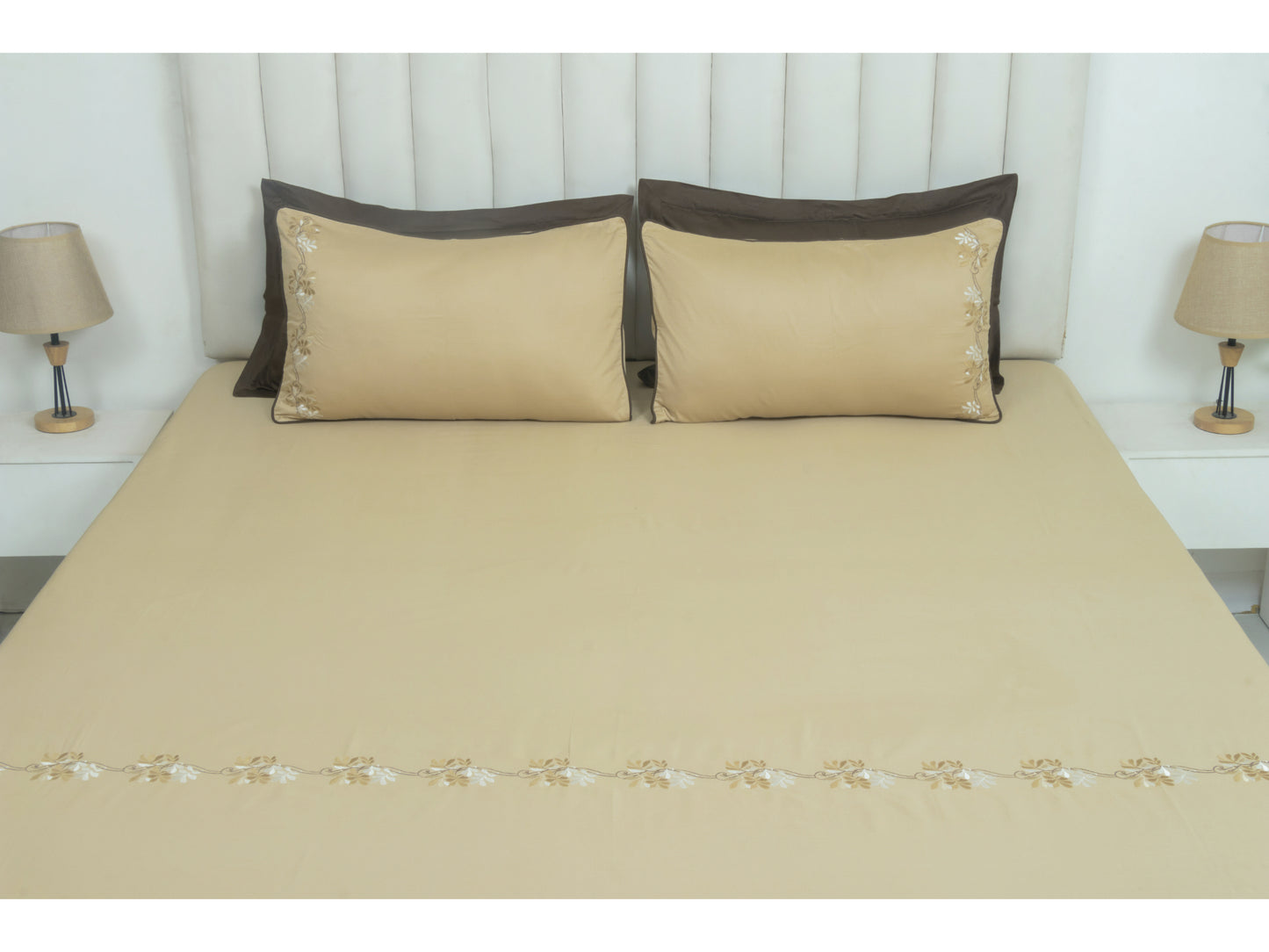 EMBROIDERY BEDSHEET 100% COTTON (3PCS)