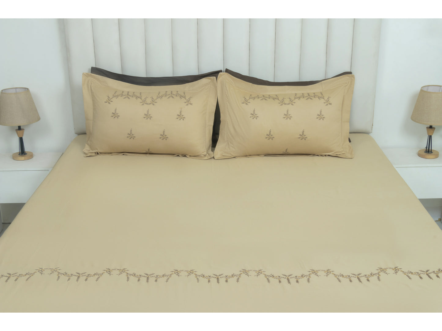 EMBROIDERY BEDSHEET 100% COTTON (3PCS)