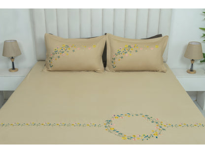 EMBROIDERY BEDSHEET 100% COTTON (3PCS)