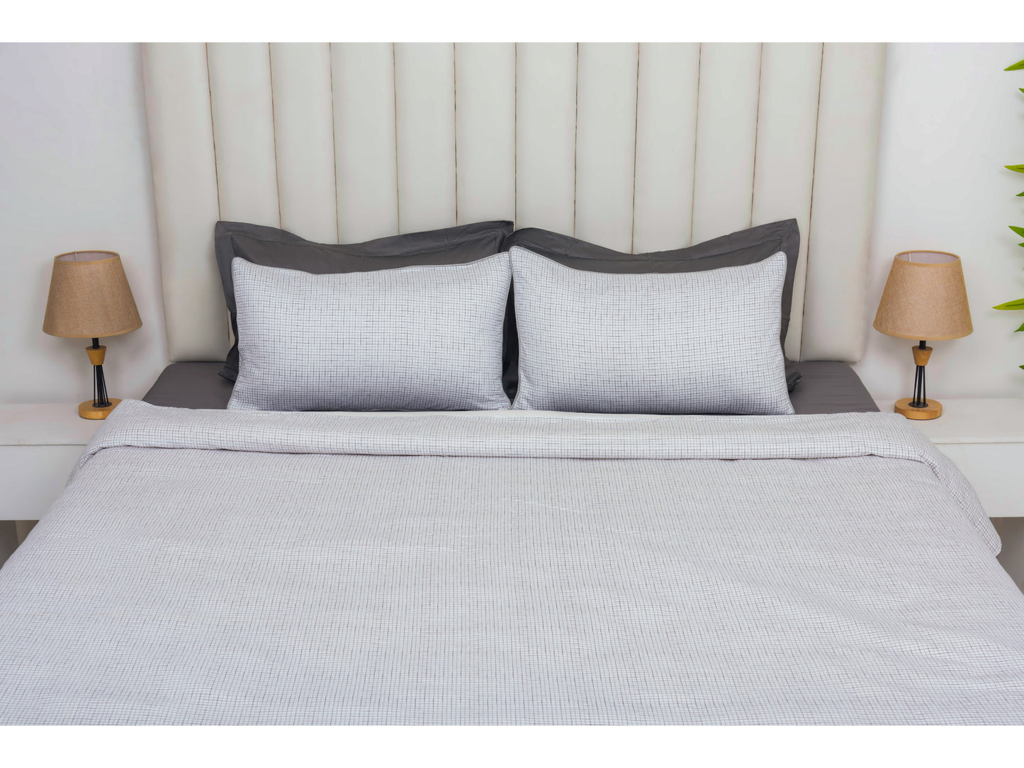 LINING BEDDING SET BEDDING SET 100% COTTON (WHITE, 7 PCS)