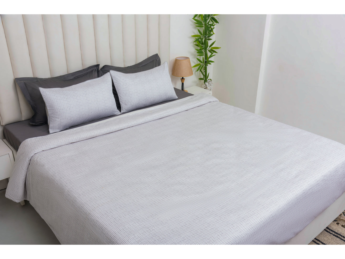 LINING BEDDING SET BEDDING SET 100% COTTON (WHITE, 7 PCS)