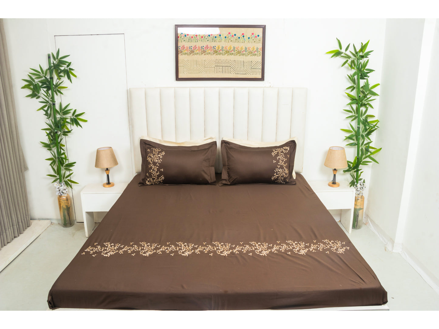 EMBROIDERY BEDSHEET 100% COTTON (3PCS)