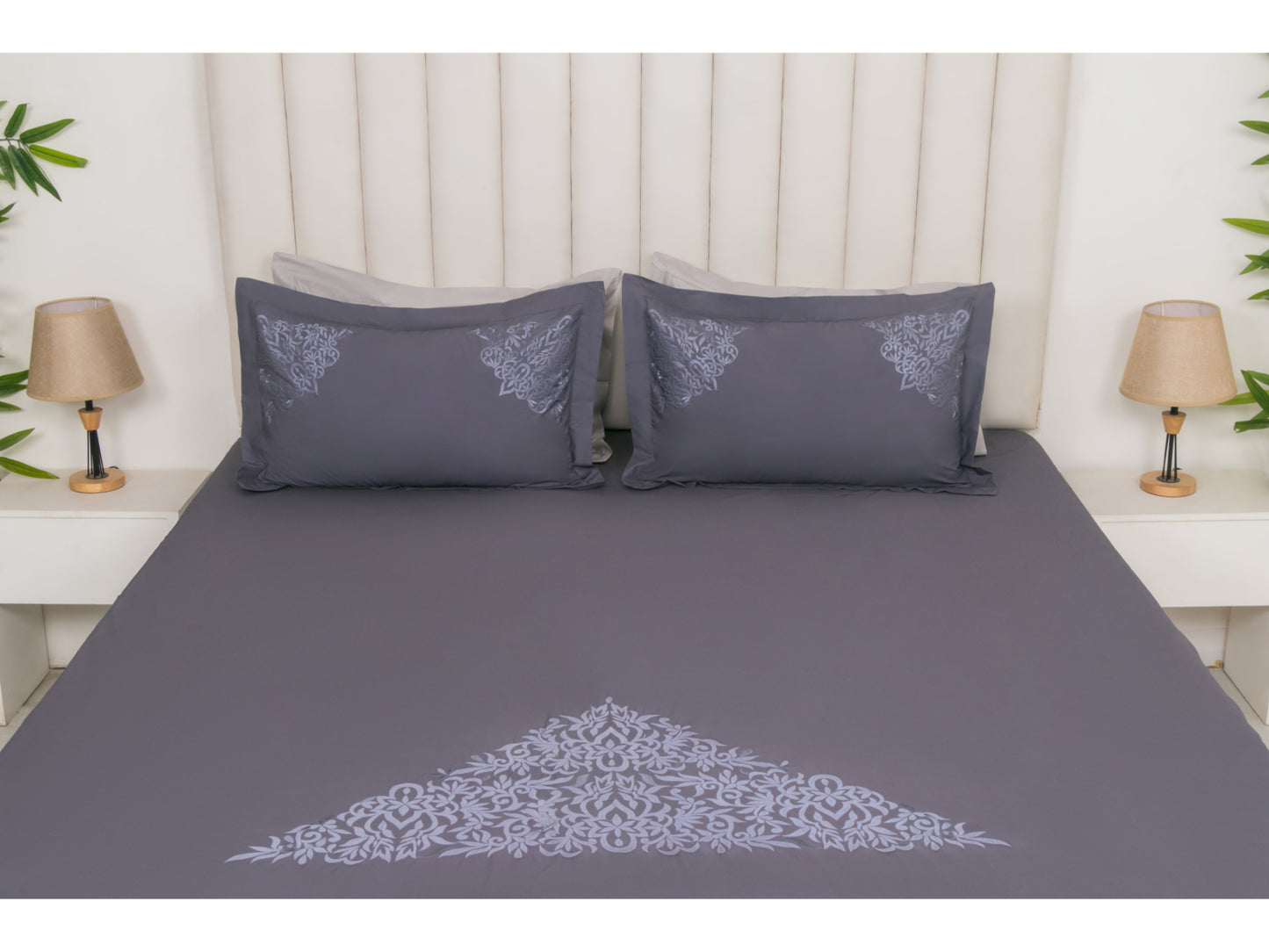 EMBROIDERY BEDSHEET 100% COTTON (3PCS)