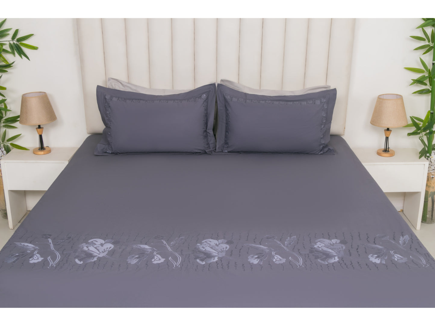 EMBROIDERY BEDSHEET 100% COTTON (3PCS)