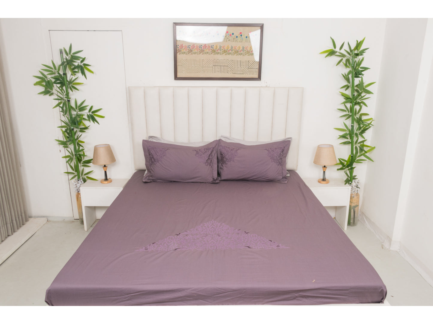 EMBROIDERY BEDSHEET 100% COTTON (3PCS)