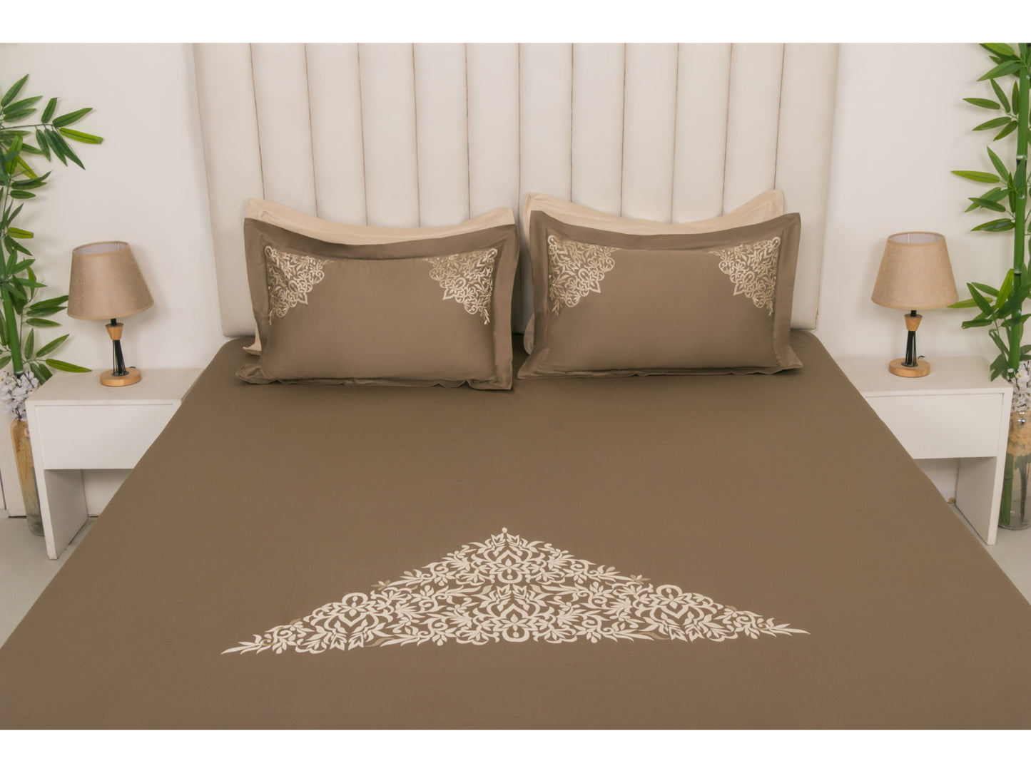 EMBROIDERY BEDSHEET 100% COTTON (3PCS)