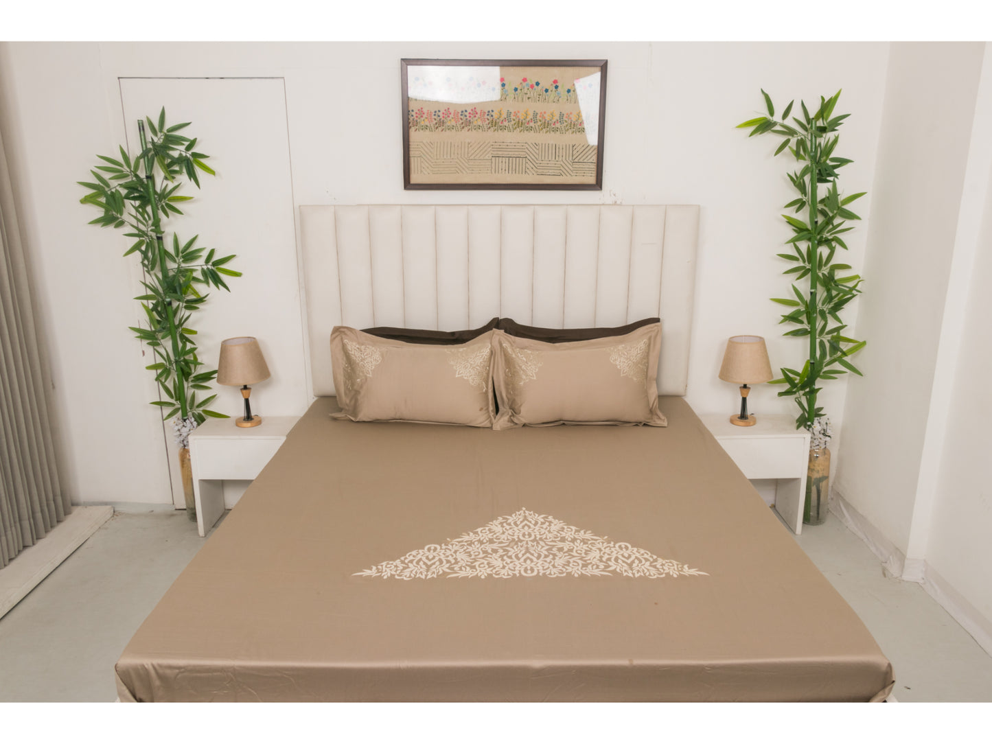 EMBROIDERY BEDSHEET 100% COTTON (3PCS)