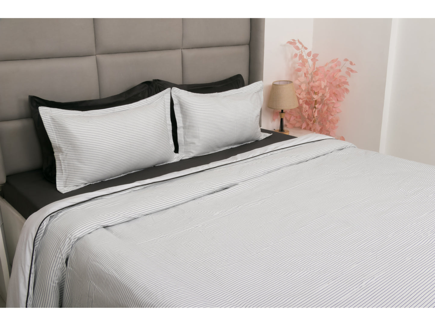 LINING BEDDING SET BEDDING SET 100% COTTON (WHITE 2, 7 PCS)