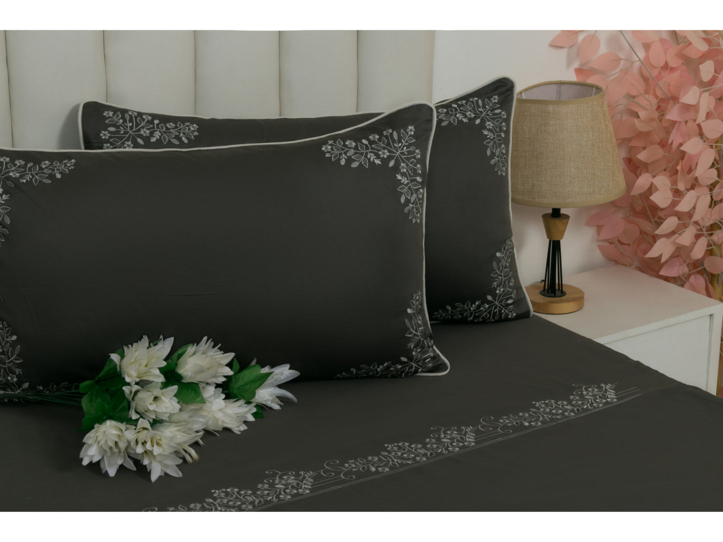 EMBROIDERY BEDSHEET 100% COTTON (3PCS)