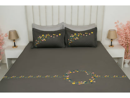 EMBROIDERY BEDSHEET 100% COTTON (3PCS)