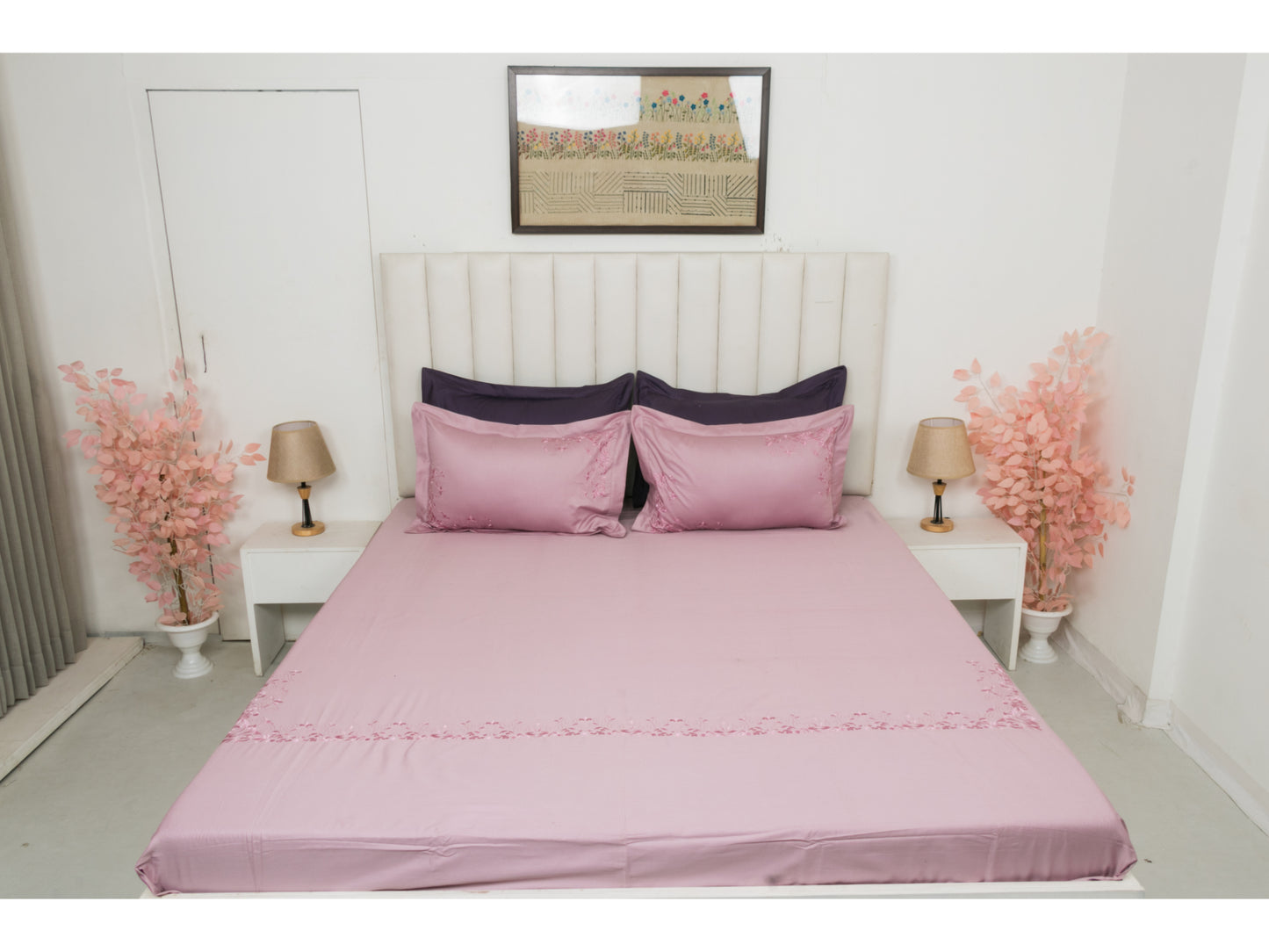 EMBROIDERY BEDSHEET 100% COTTON (3PCS)