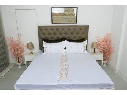 EMBROIDERY BEDSHEET 100% COTTON (3PCS)