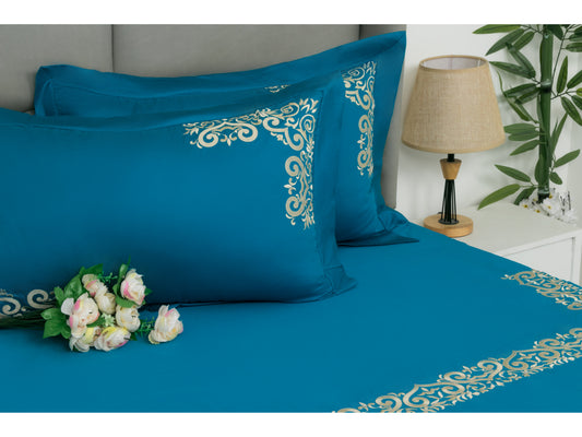 Embroidery Bedsheet 100% Cotton (3Pcs) | Bedding Bliss