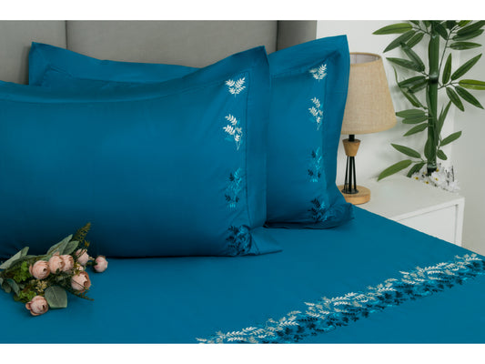 EMBROIDERY BEDSHEET 100% COTTON (3PCS) - Bedding Bliss