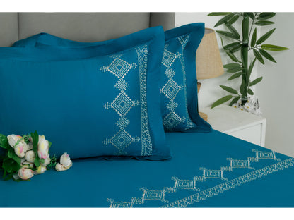 EMBROIDERY BEDSHEET 100% COTTON (3PCS) - Bedding Bliss