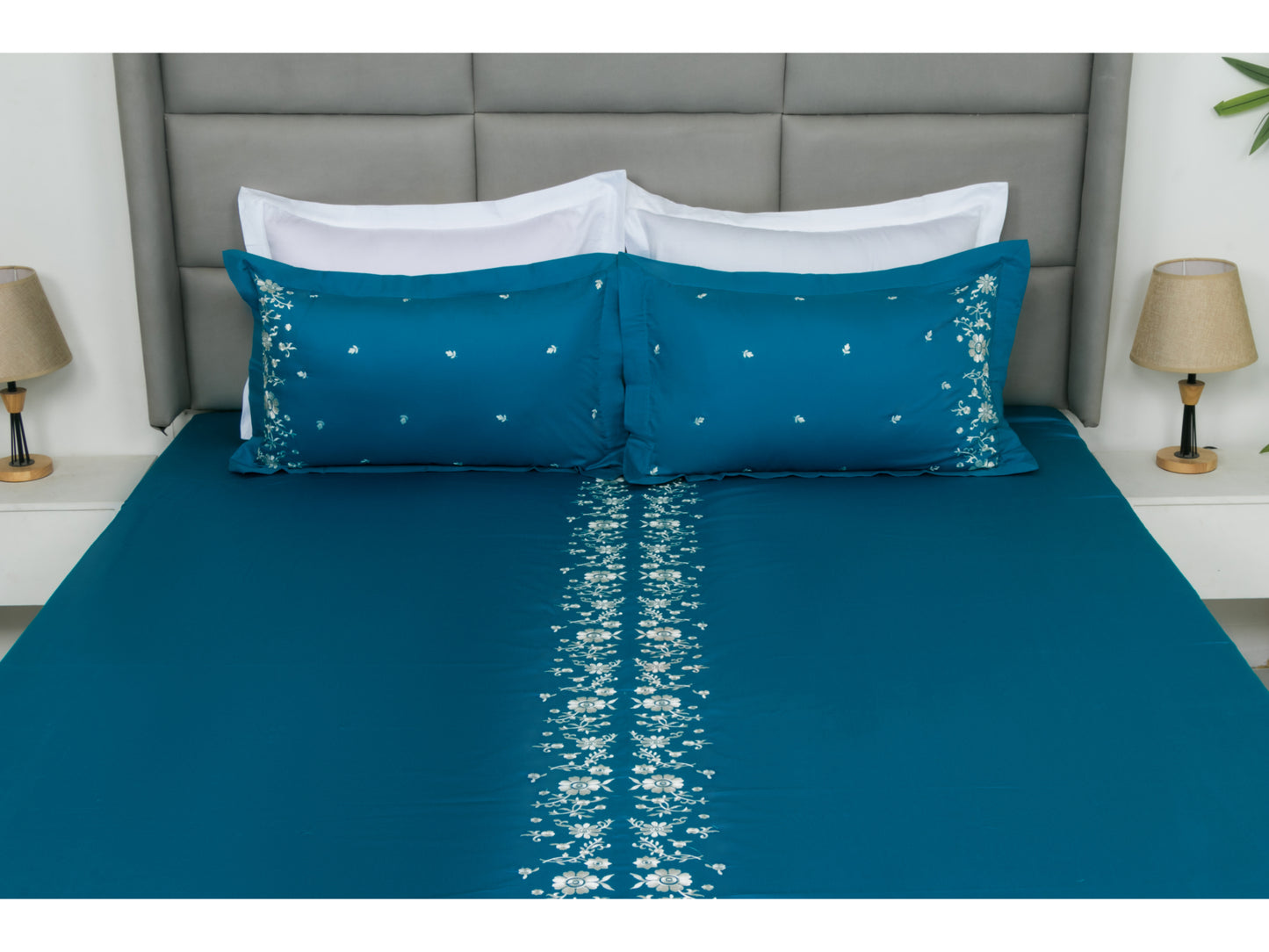 EMBROIDERY BEDSHEET 100% COTTON (3PCS)