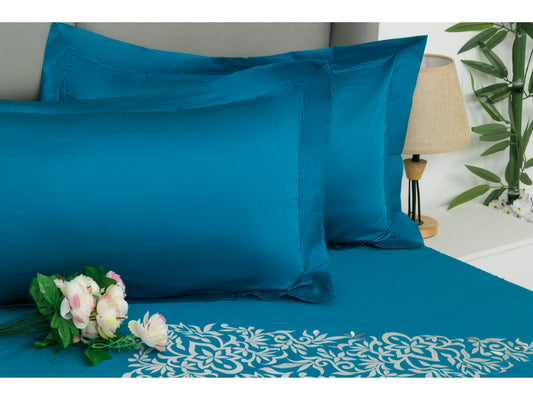 EMBROIDERY BEDSHEET 100% COTTON (3PCS) - Bedding Bliss