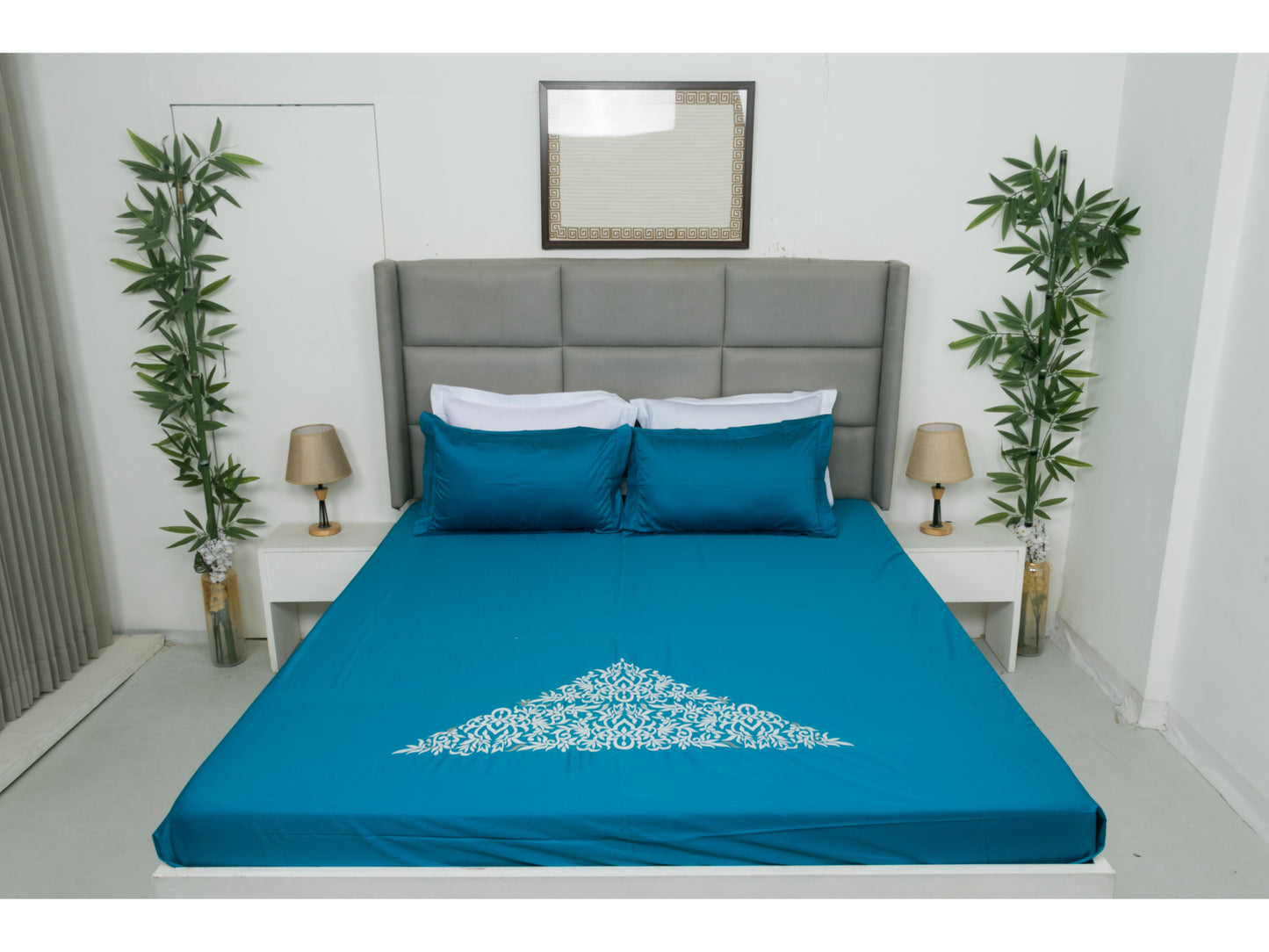 EMBROIDERY BEDSHEET 100% COTTON (3PCS)