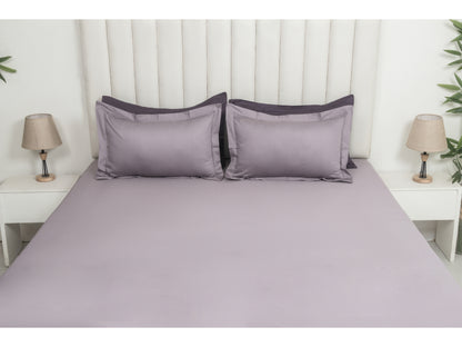 PLAIN BEDSHEET 100% COTTON (MAUVE, 3PCS)