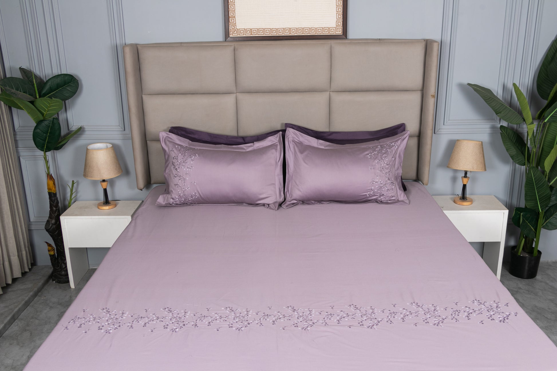 EMBROIDERY BEDSHEET 100% COTTON (3PCS) - Bedding Bliss