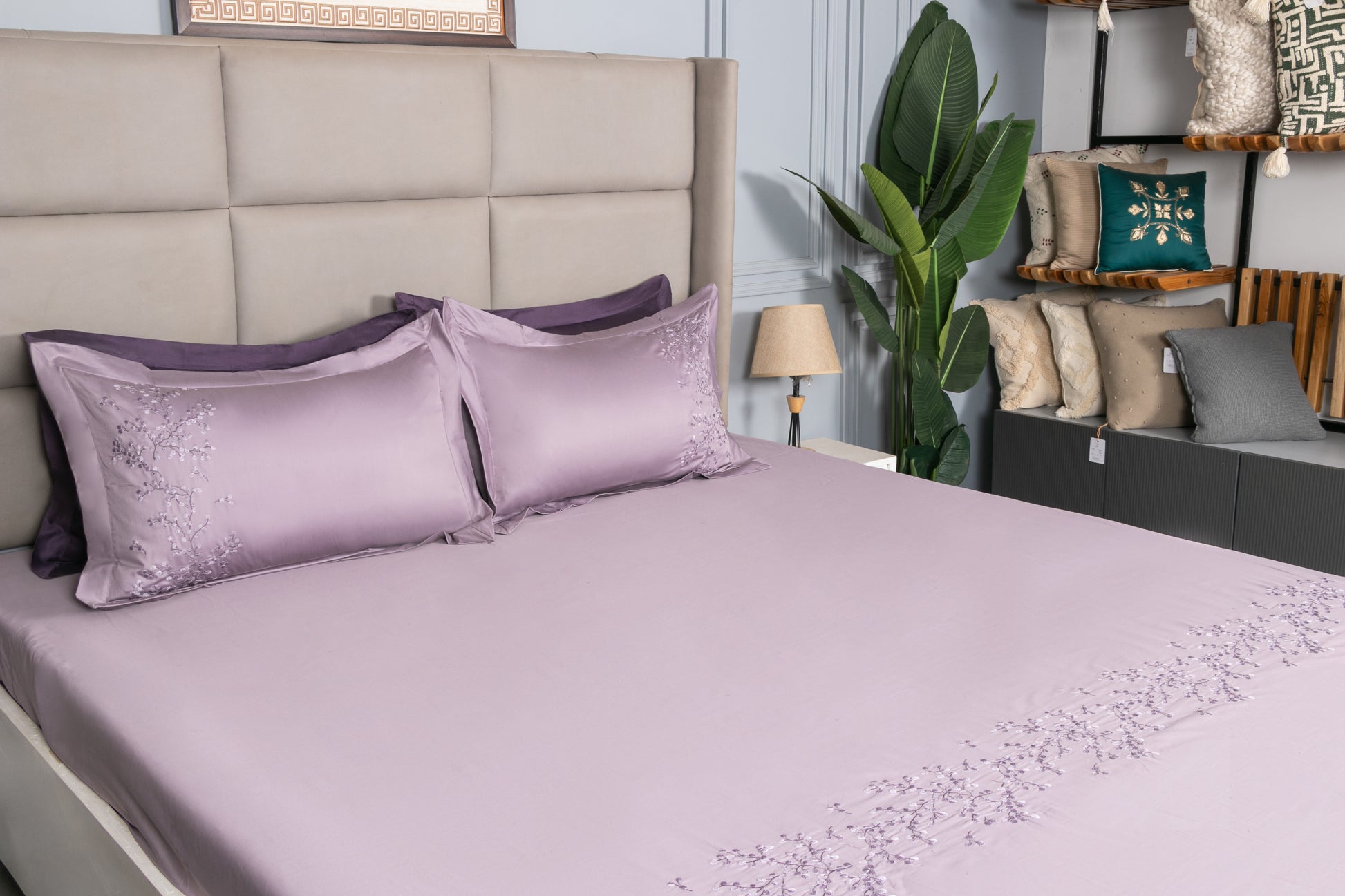 EMBROIDERY BEDSHEET 100% COTTON (3PCS) - Bedding Bliss