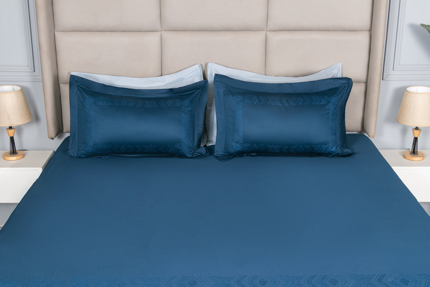 EMBROIDERY BEDSHEET 100% COTTON (3PCS) - Bedding Bliss