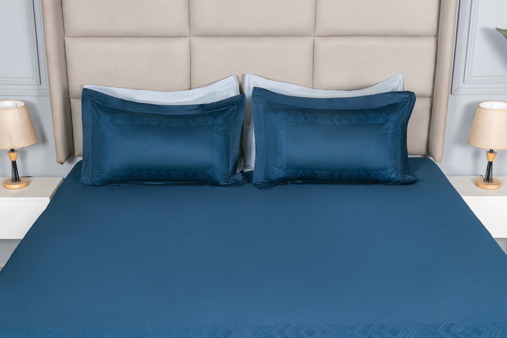 EMBROIDERY BEDSHEET 100% COTTON (3PCS) - Bedding Bliss