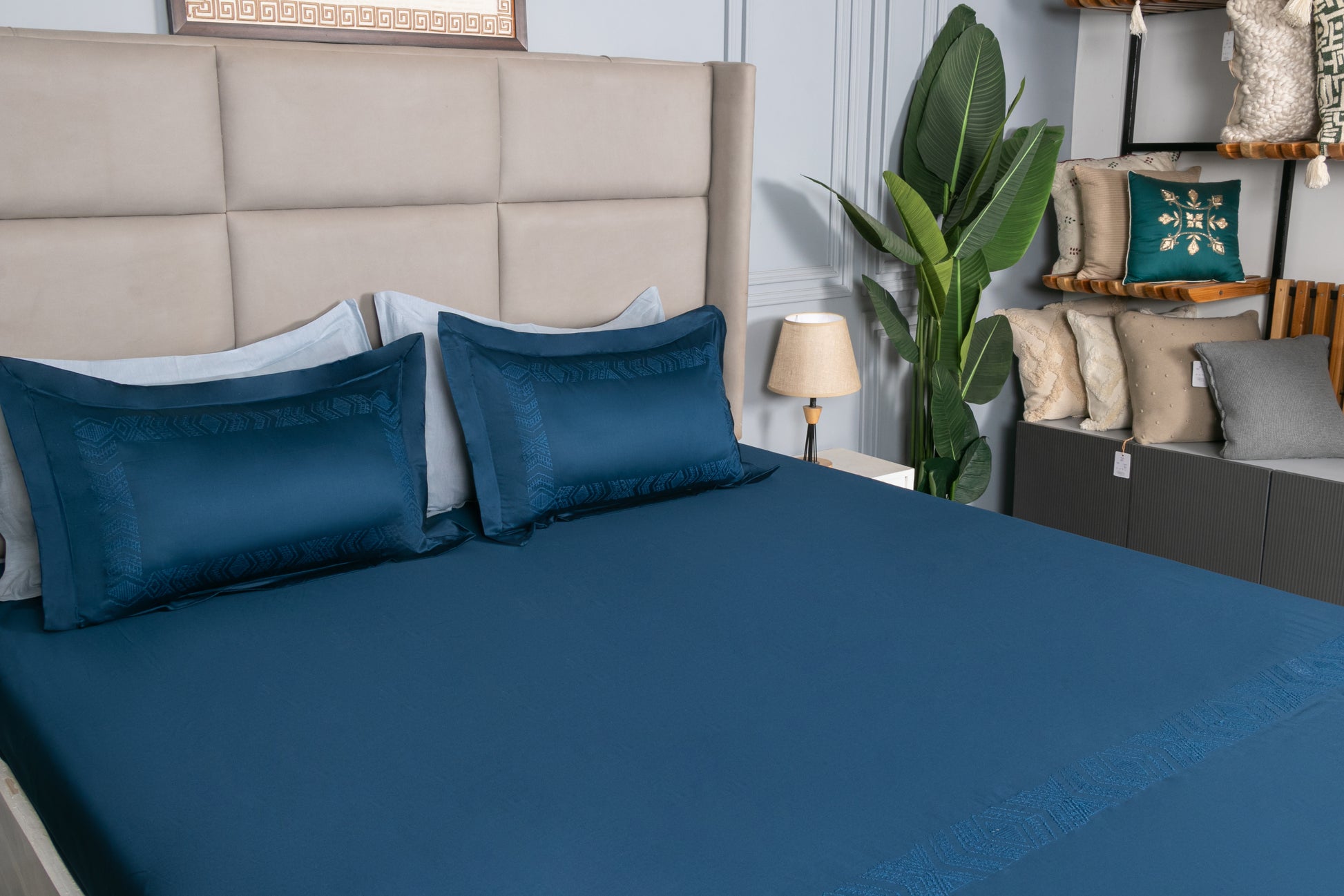 EMBROIDERY BEDSHEET 100% COTTON (3PCS) - Bedding Bliss