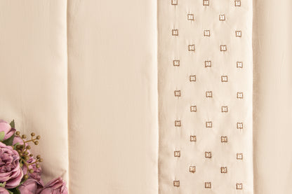 EMBROIDERY x QUILTED BEDSPREAD (PEARL,3PCS)
