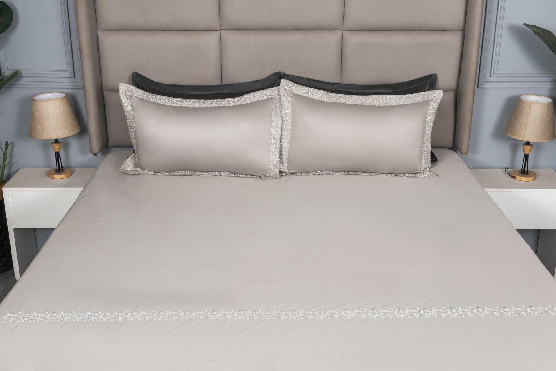 EMBROIDERY BEDSHEET 100% COTTON (3PCS) - Bedding Bliss