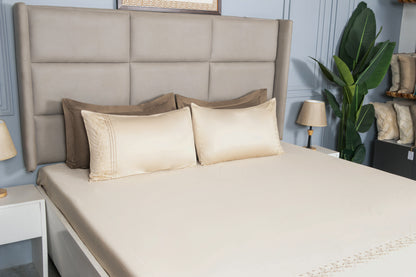 EMBROIDERY BEDSHEET 100% COTTON (3PCS) - Bedding Bliss