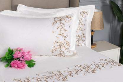 EMBROIDERY BEDSHEET 100% COTTON (3PCS) - Bedding Bliss
