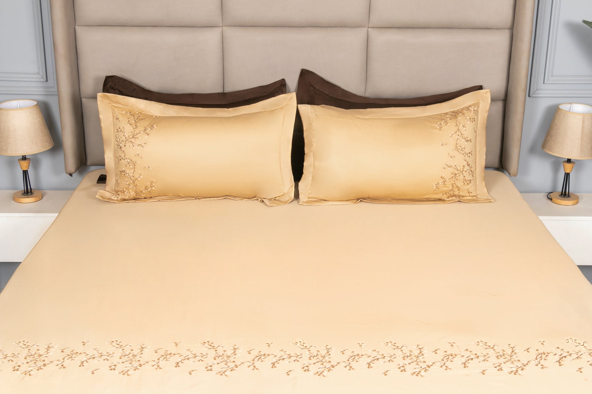 EMBROIDERY BEDSHEET 100% COTTON (3PCS) - Bedding Bliss