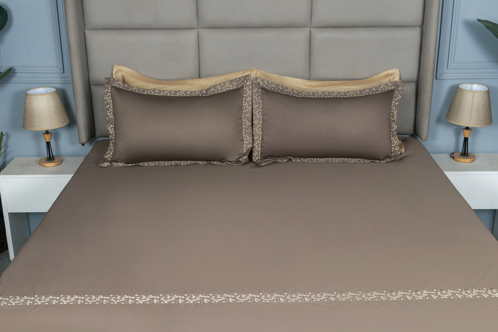 EMBROIDERY BEDSHEET 100% COTTON (3PCS) - Bedding Bliss