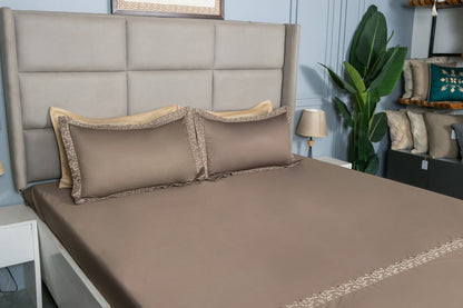 EMBROIDERY BEDSHEET 100% COTTON (3PCS) - Bedding Bliss