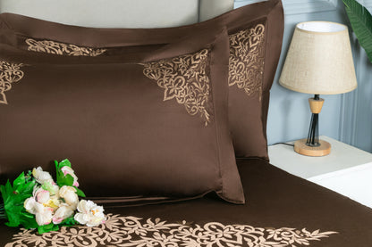 EMBROIDERY BEDSHEET 100% COTTON (3PCS) - Bedding Bliss