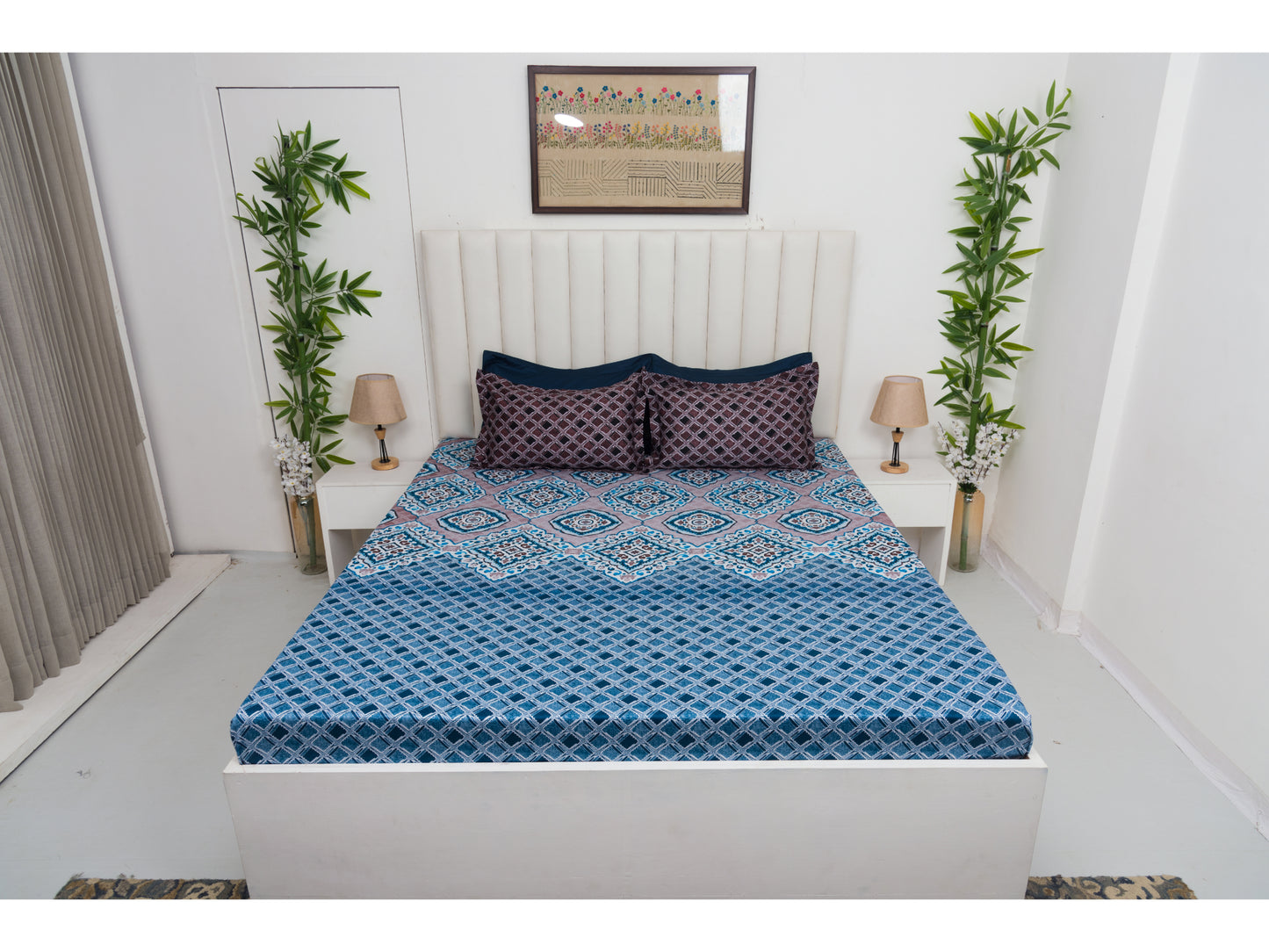 DIGITAL PRINTED BEDSHEET 100% COTTON ( 3PCS,PRINTED)