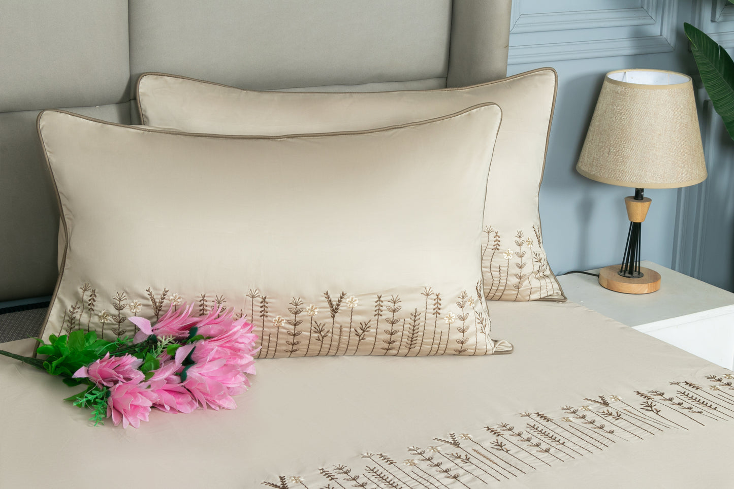 EMBROIDERY BEDSHEET 100% COTTON (3PCS)