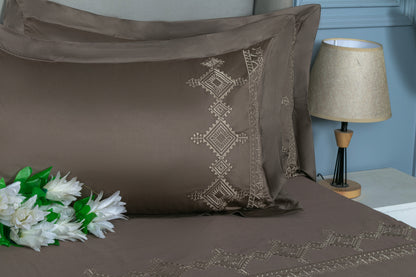 EMBROIDERY BEDSHEET 100% COTTON (3PCS) - Bedding Bliss